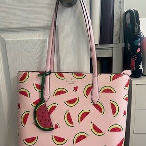 Kate Spade Pink and Green Watermelon Tote